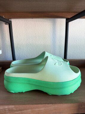 ADIDAS Adifom Stan Smith platform slides in Energy Green Sz 10